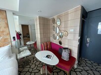 Small sofa with coffee table