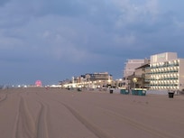 From beach outside hotel