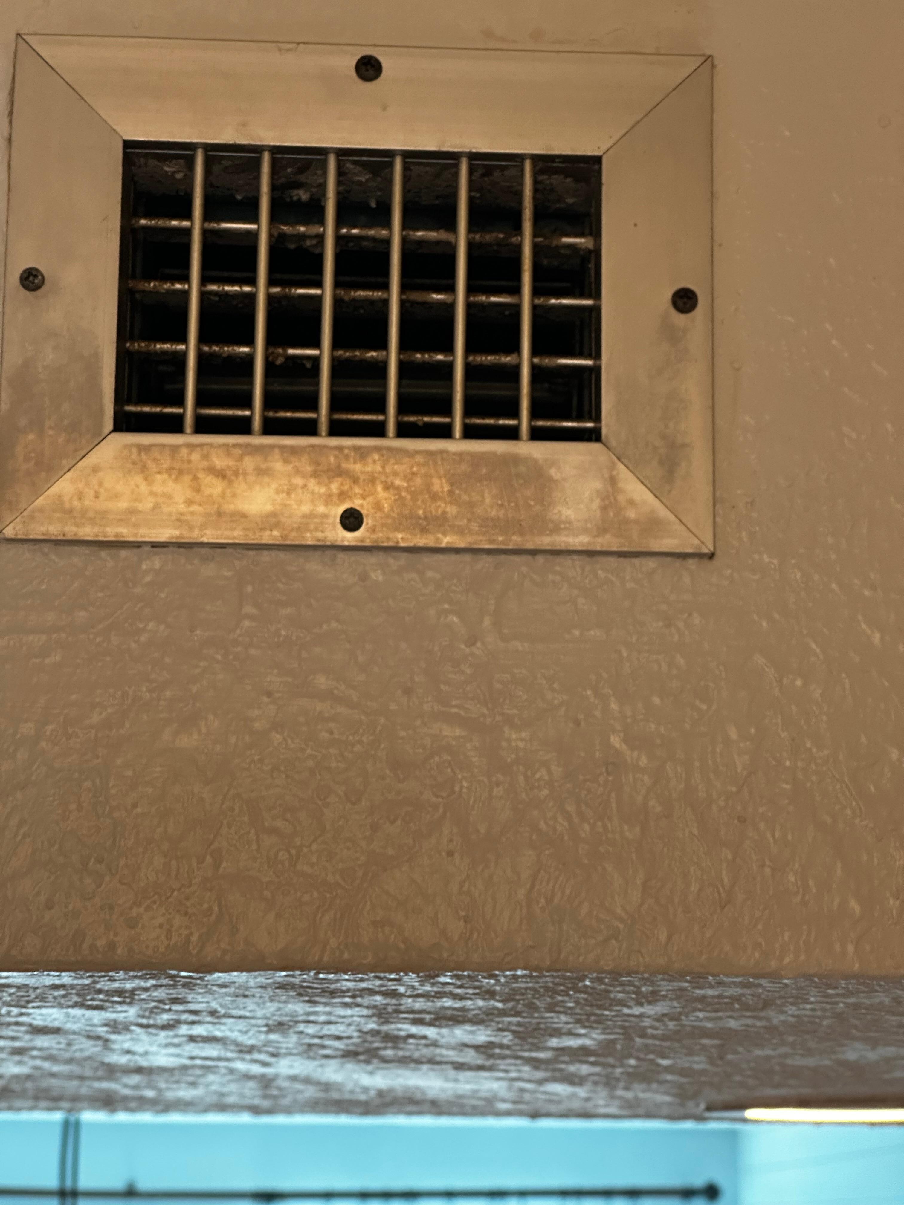 Dirty air vent in kitchen. 