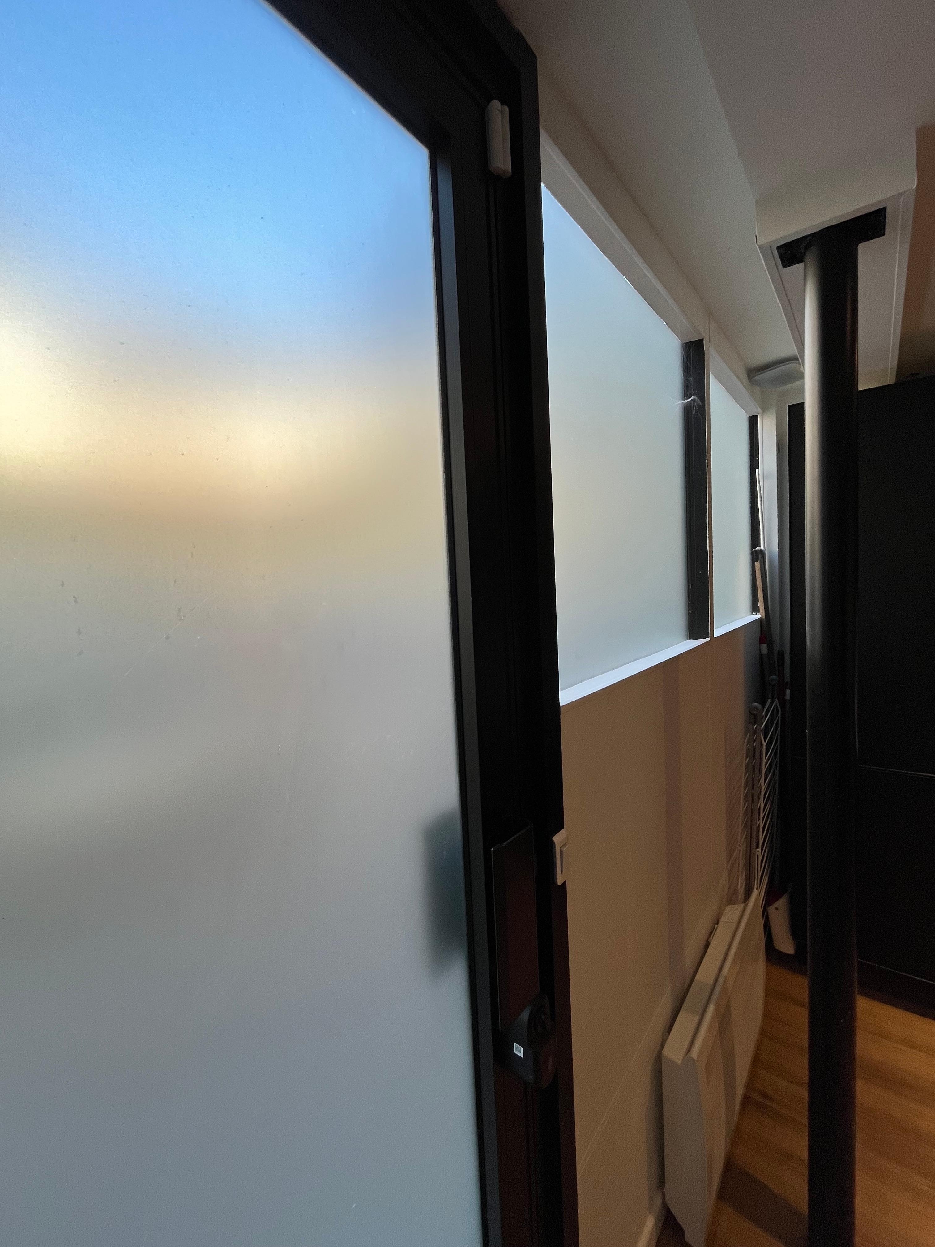 Glass front wall at street level