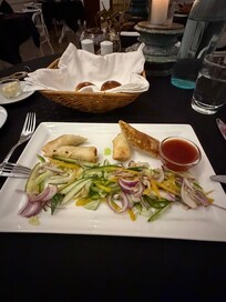 Dinner salad… with a spring roll