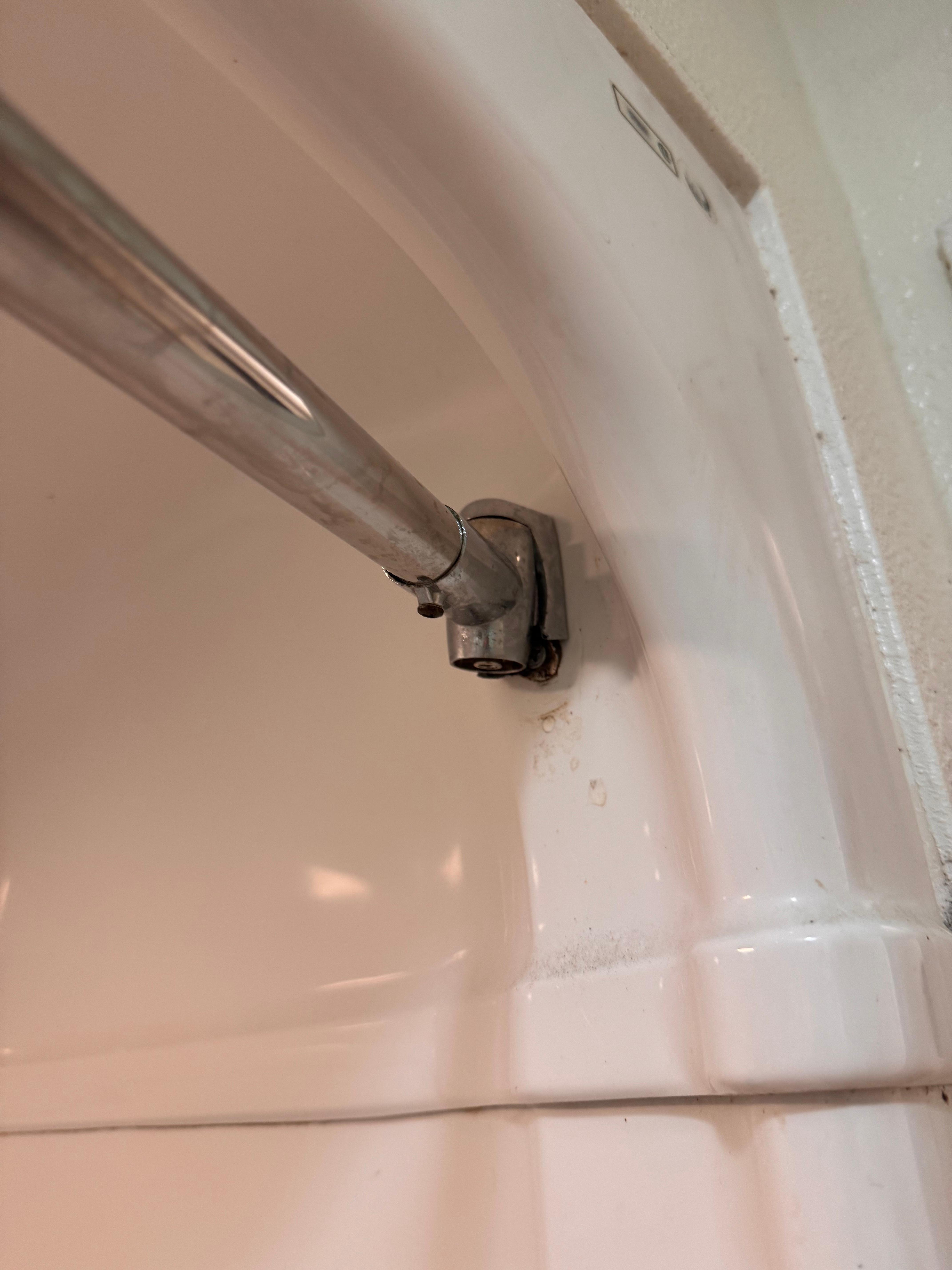 Broken shower curtain 