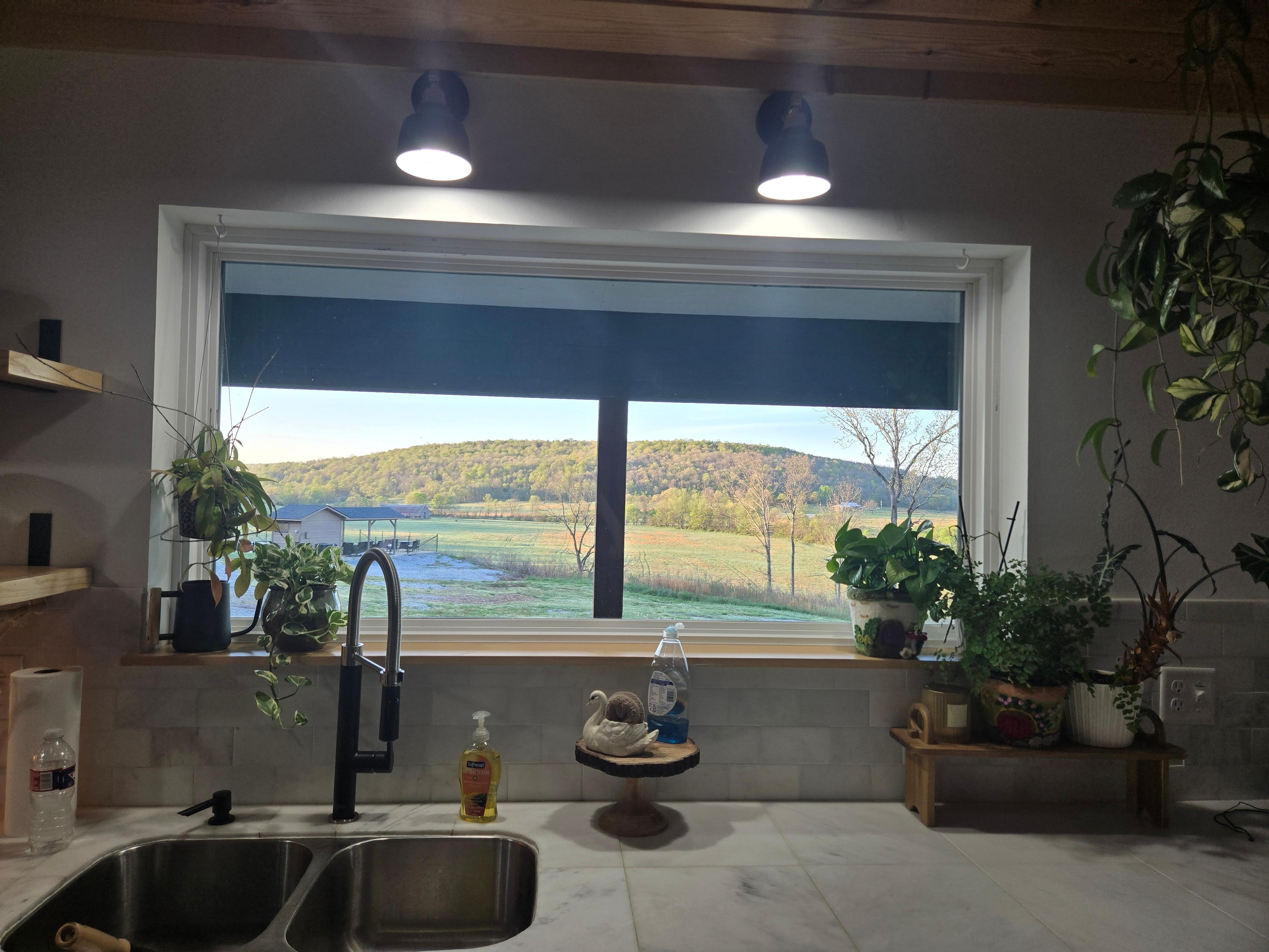 What a beautiful view from the kitchen window.