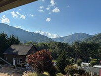 View from covered porch