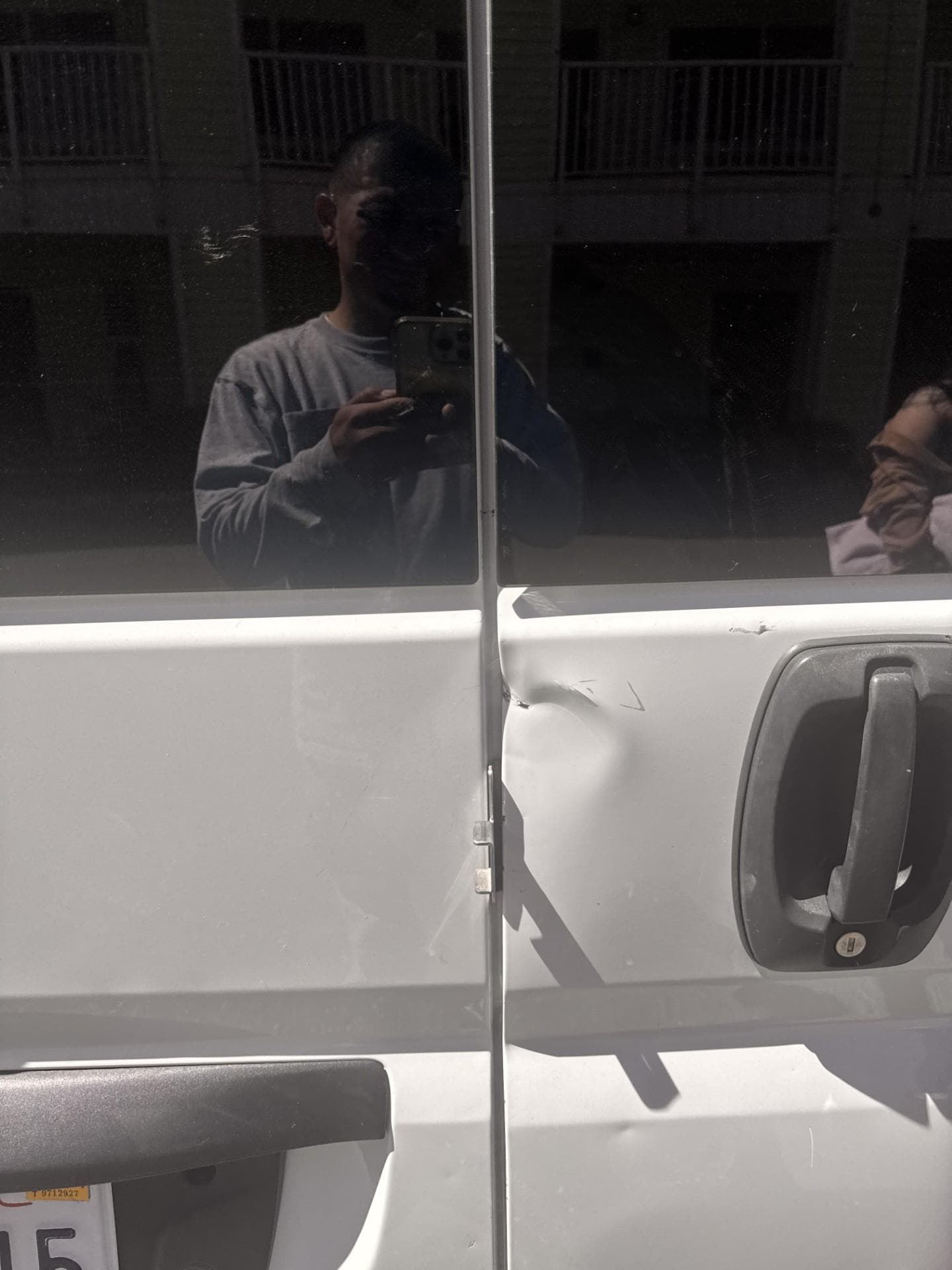 My employees truck that was broken into while staying here.