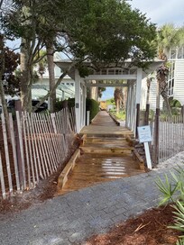 Side Access to the Beach by the Watercolor Inn. Scan your wristband.