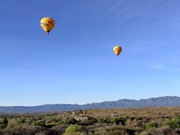 Hot air balloons right outside!
