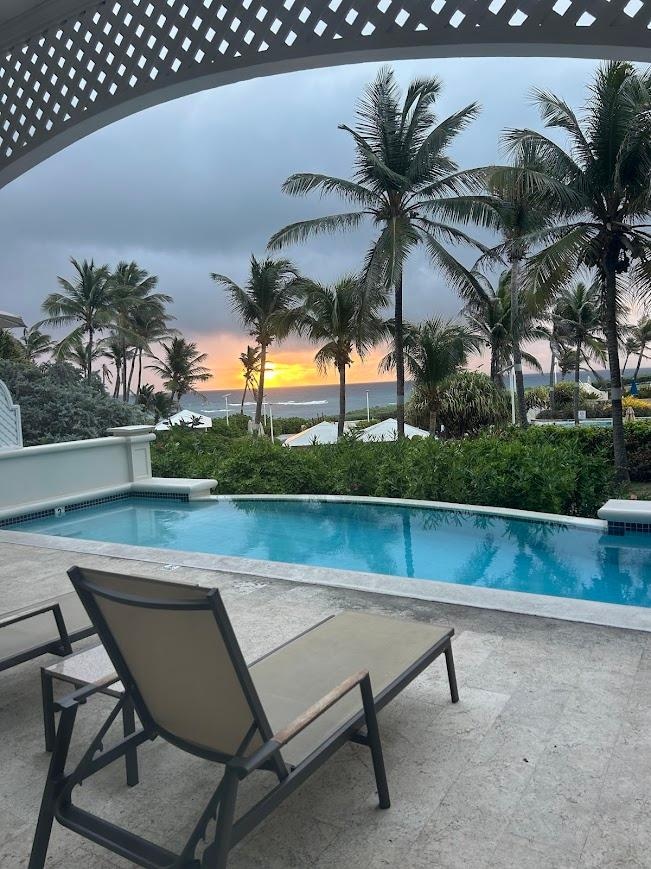 Our first sunrise from our beautiful room.