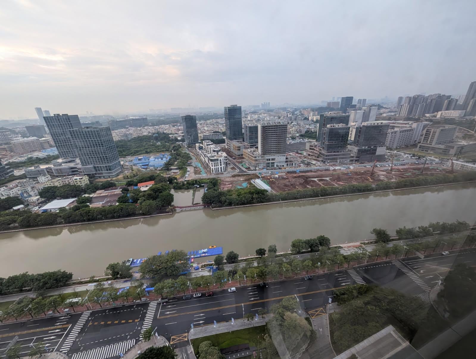 This is what we looking out of our window from the club executive room