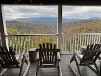 Enjoyed morning coffee with great views sitting on rocking chairs.
