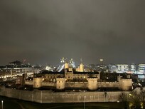 View from roof top bar. Tower of London and Tower Bridge