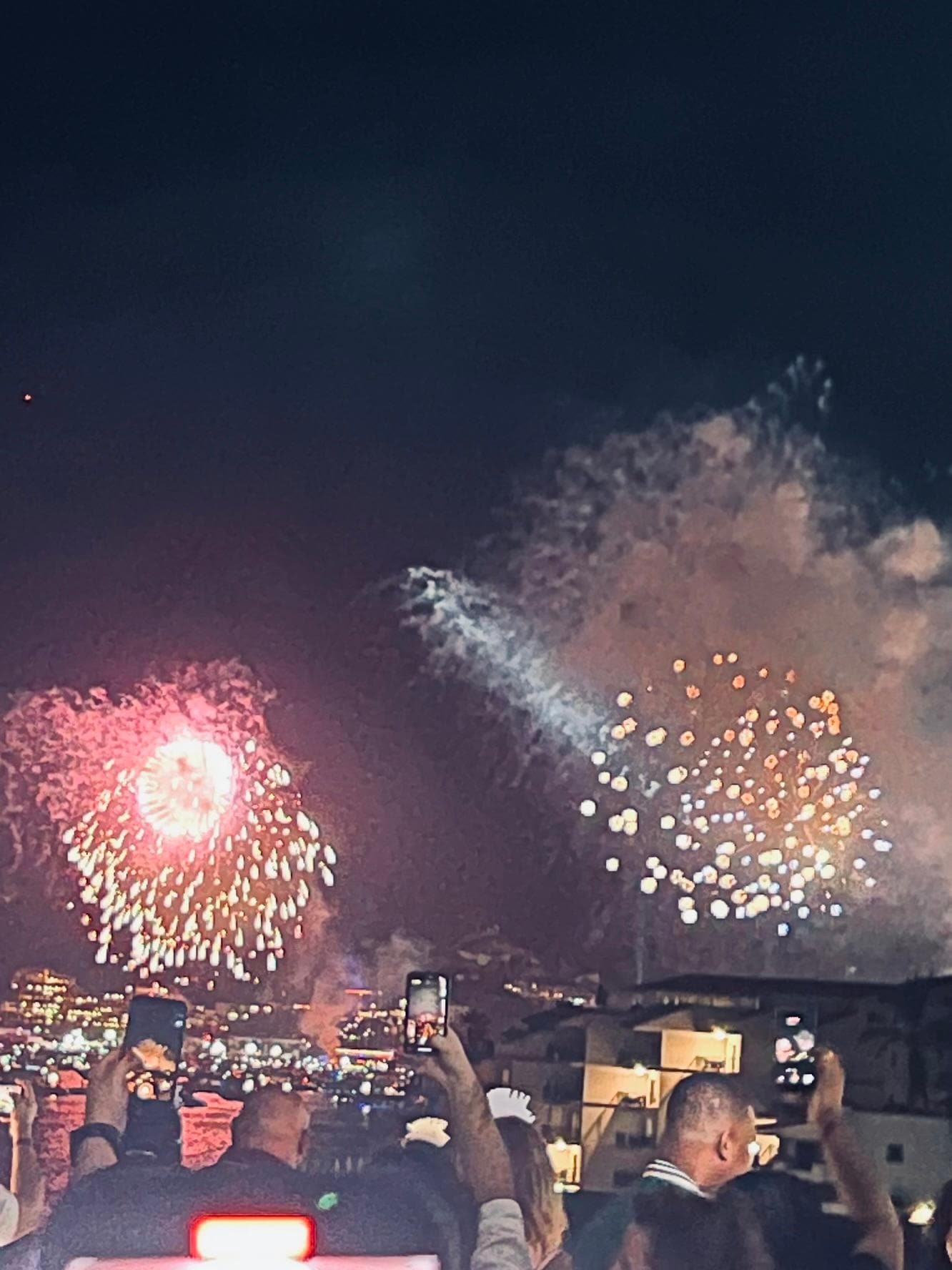 Fire works view from NYE party