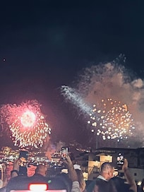 Fire works view from NYE party