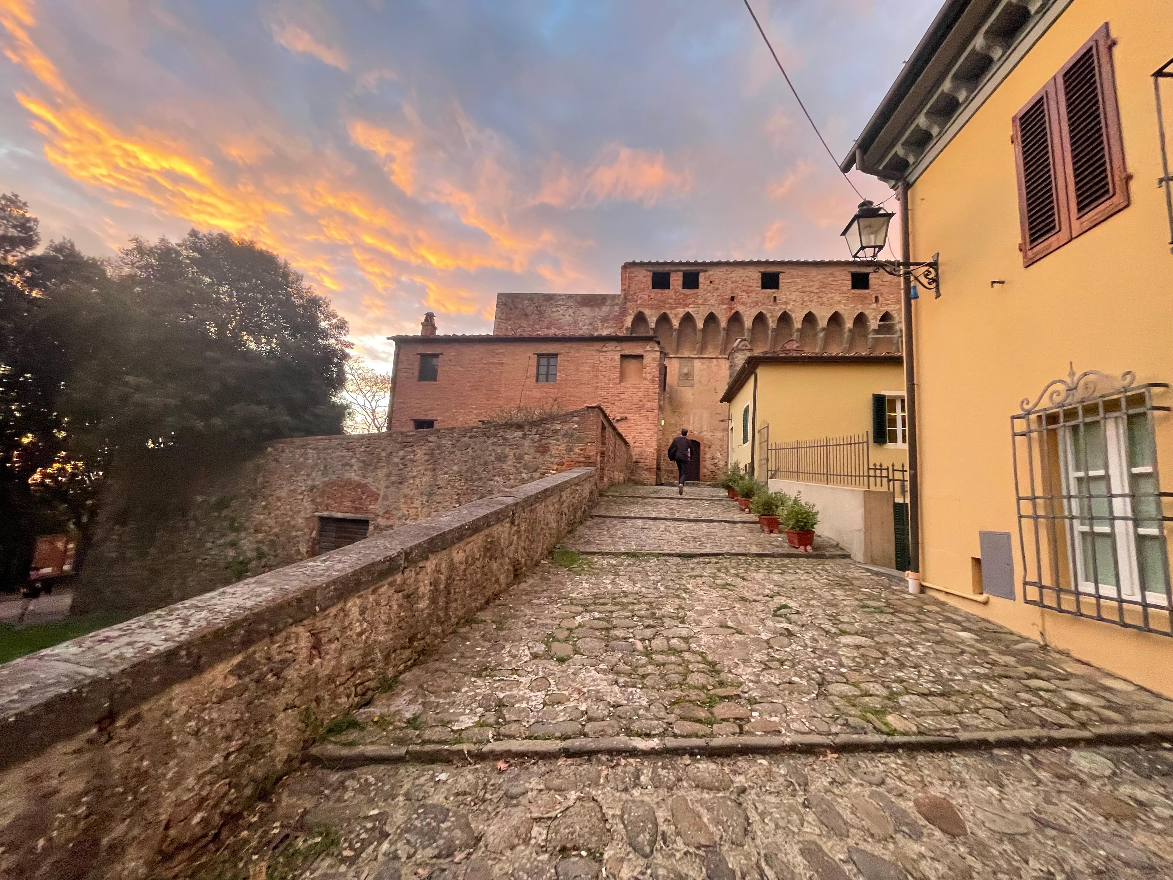 The walkway to the front entrance.