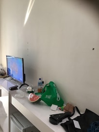 Holes, Screws and nails in wall