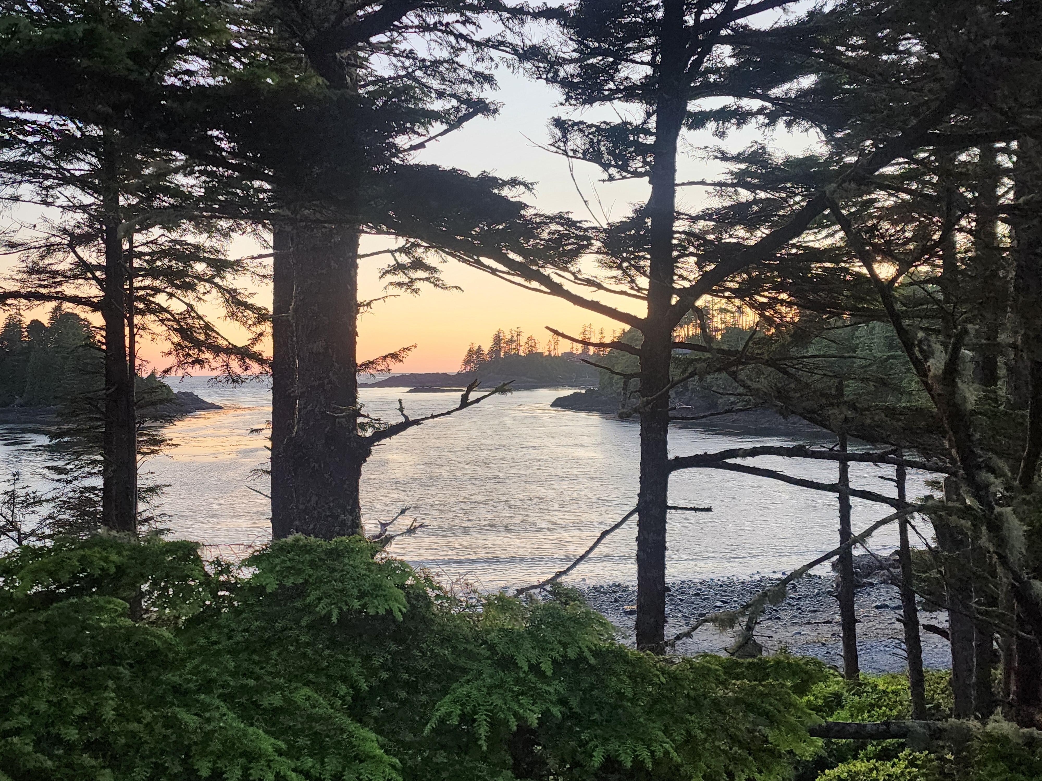 Sunset view from cabin