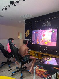 Love the game room at night