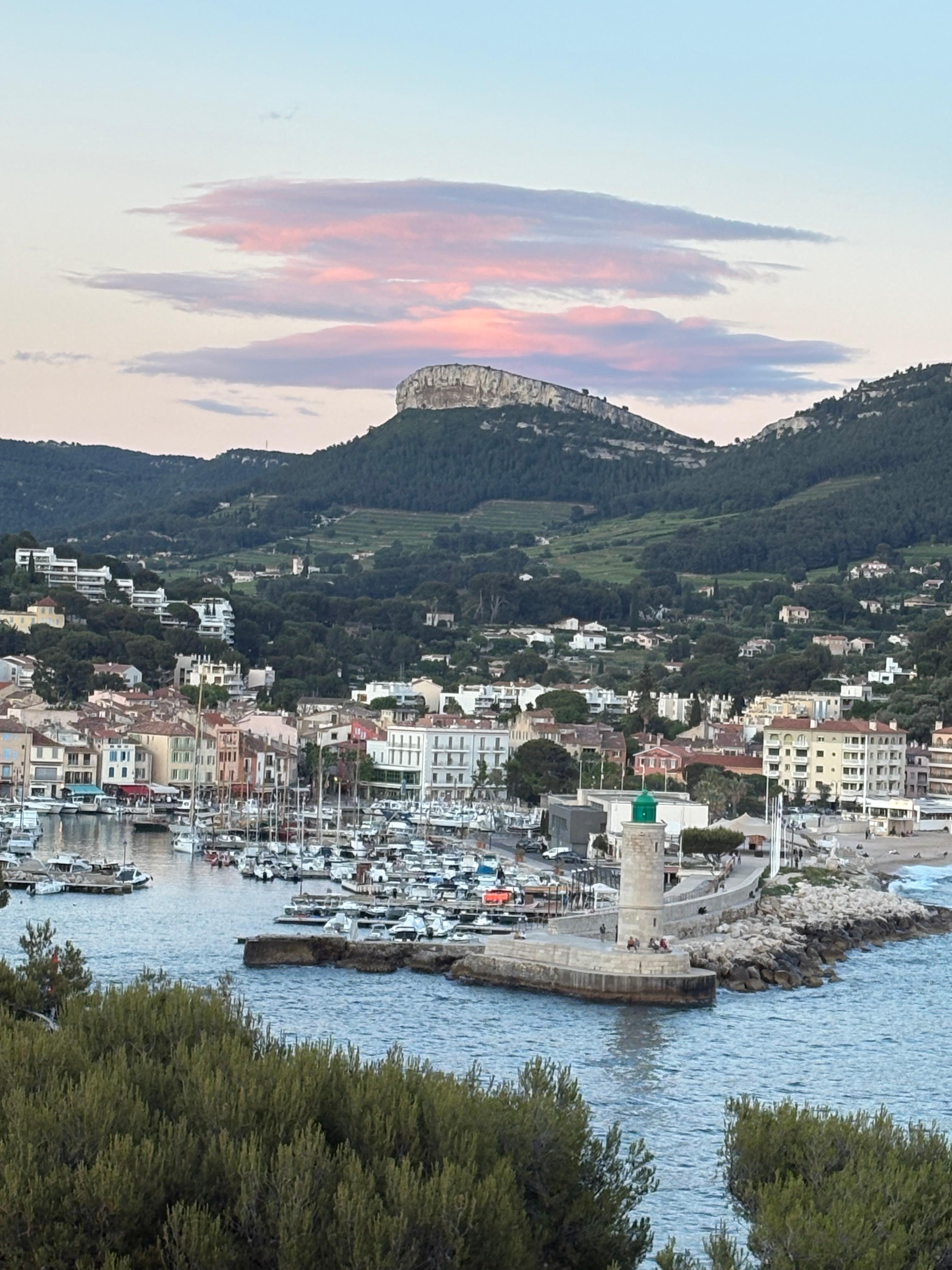 View from the sitting room at sunset