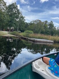 Coming back in from our canoe through the swamp. Beautiful view.