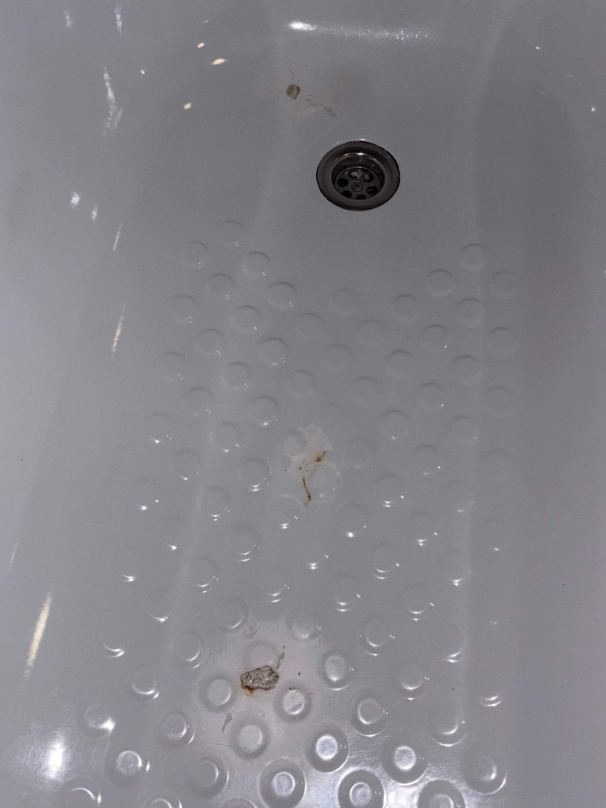 They said it’s not dirty, but not a kind of bathtub you’d want to use after a long day of travel. And not 4 star hotel worthy.