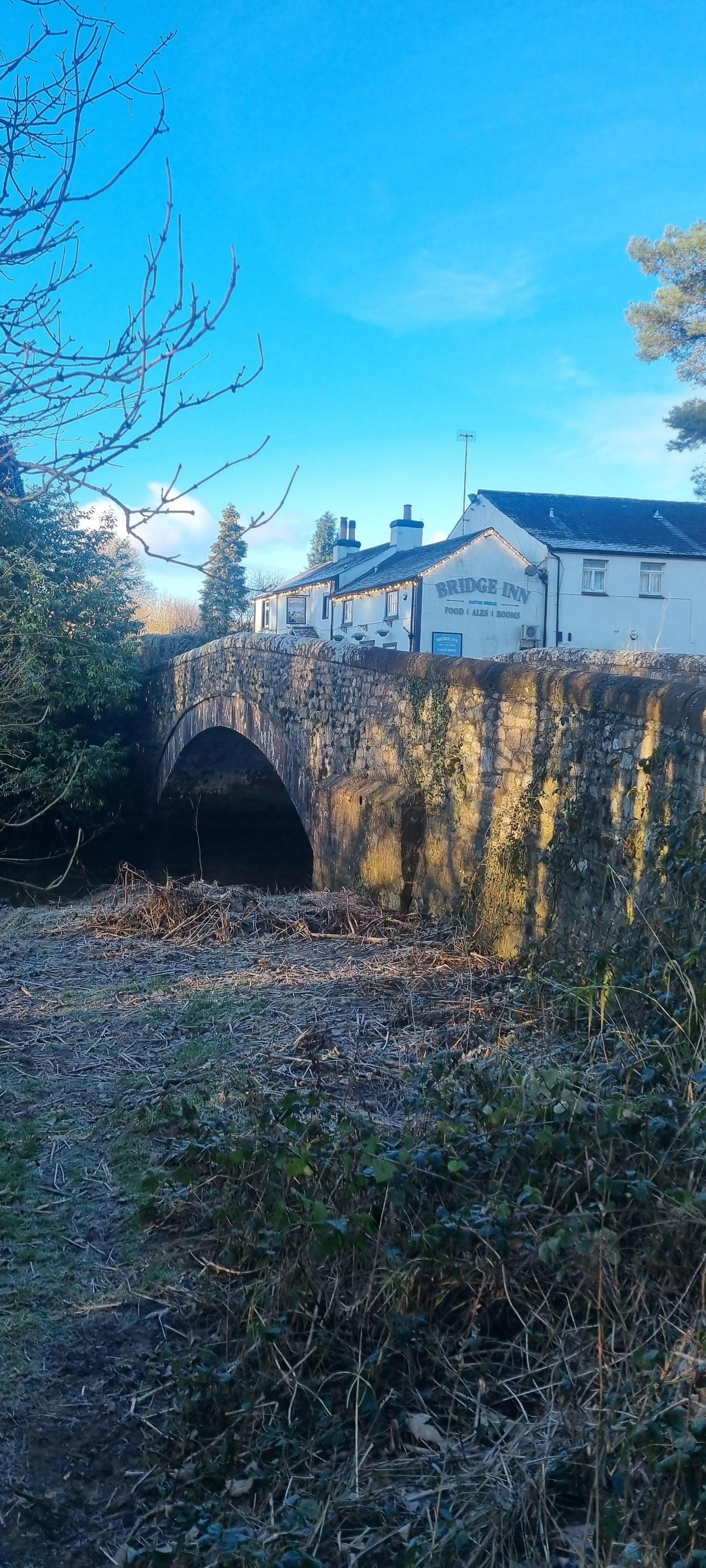 Daytime with little bridge nearby