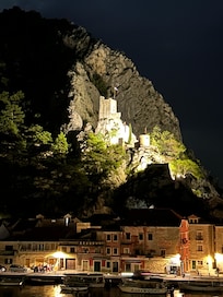 Fortress at night from the balcony.