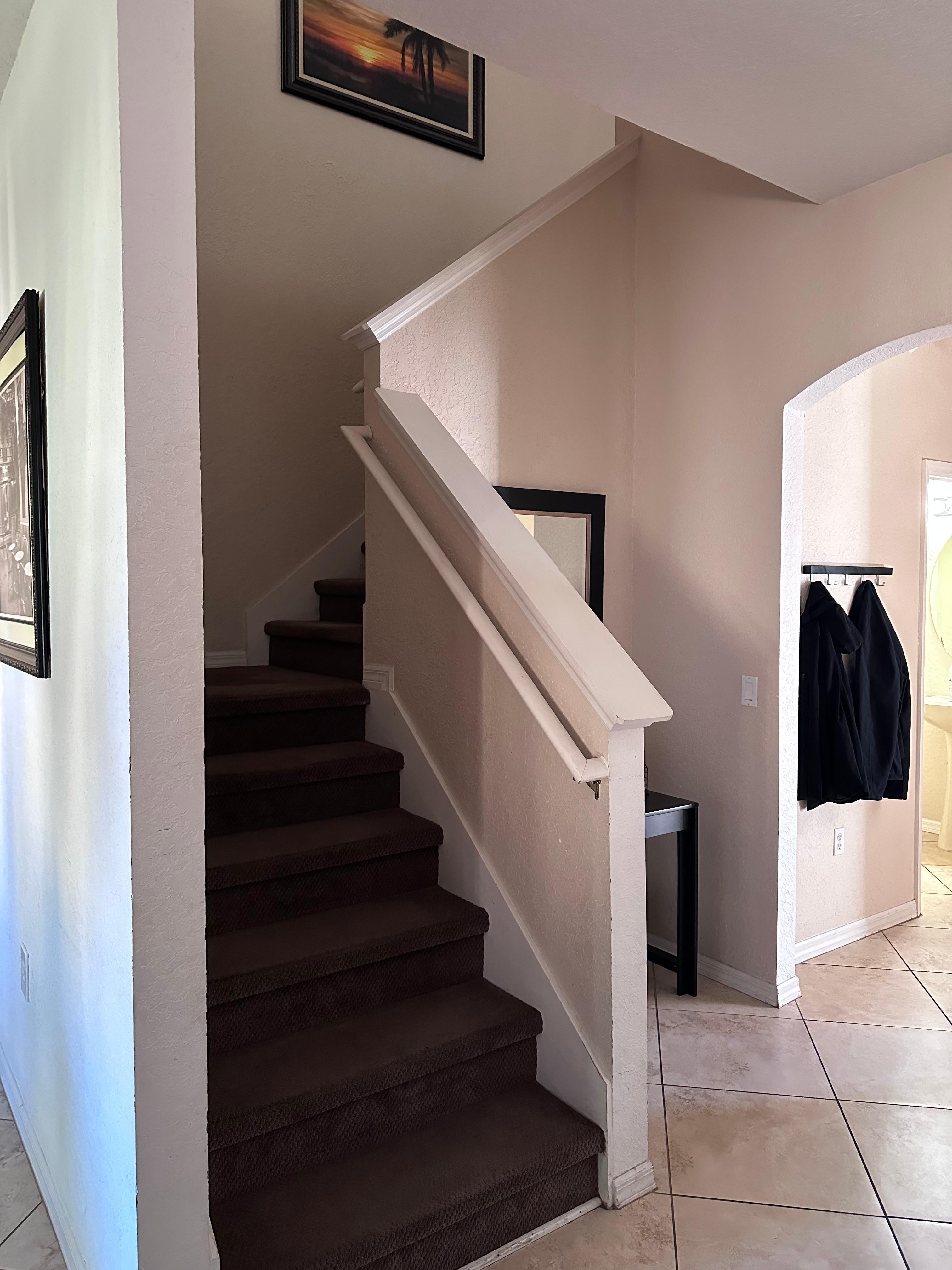 Stairs to all bedrooms 