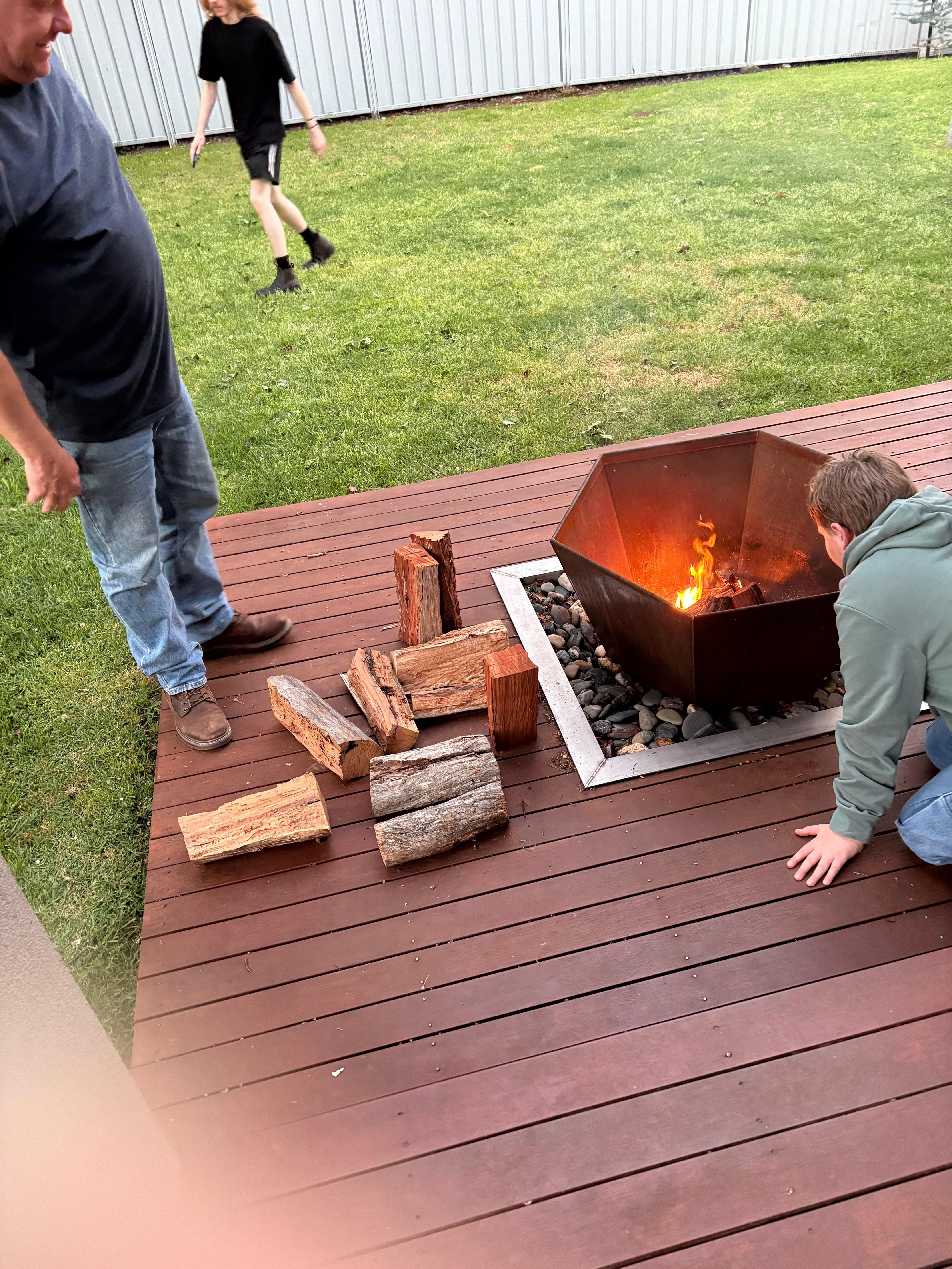Great conversations around the fire pit