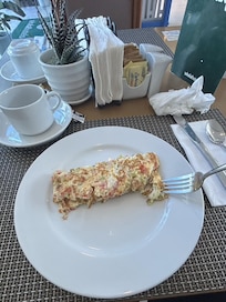 Omelet from the free breakfast menu