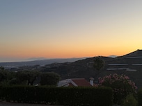 View from the villa at sunset