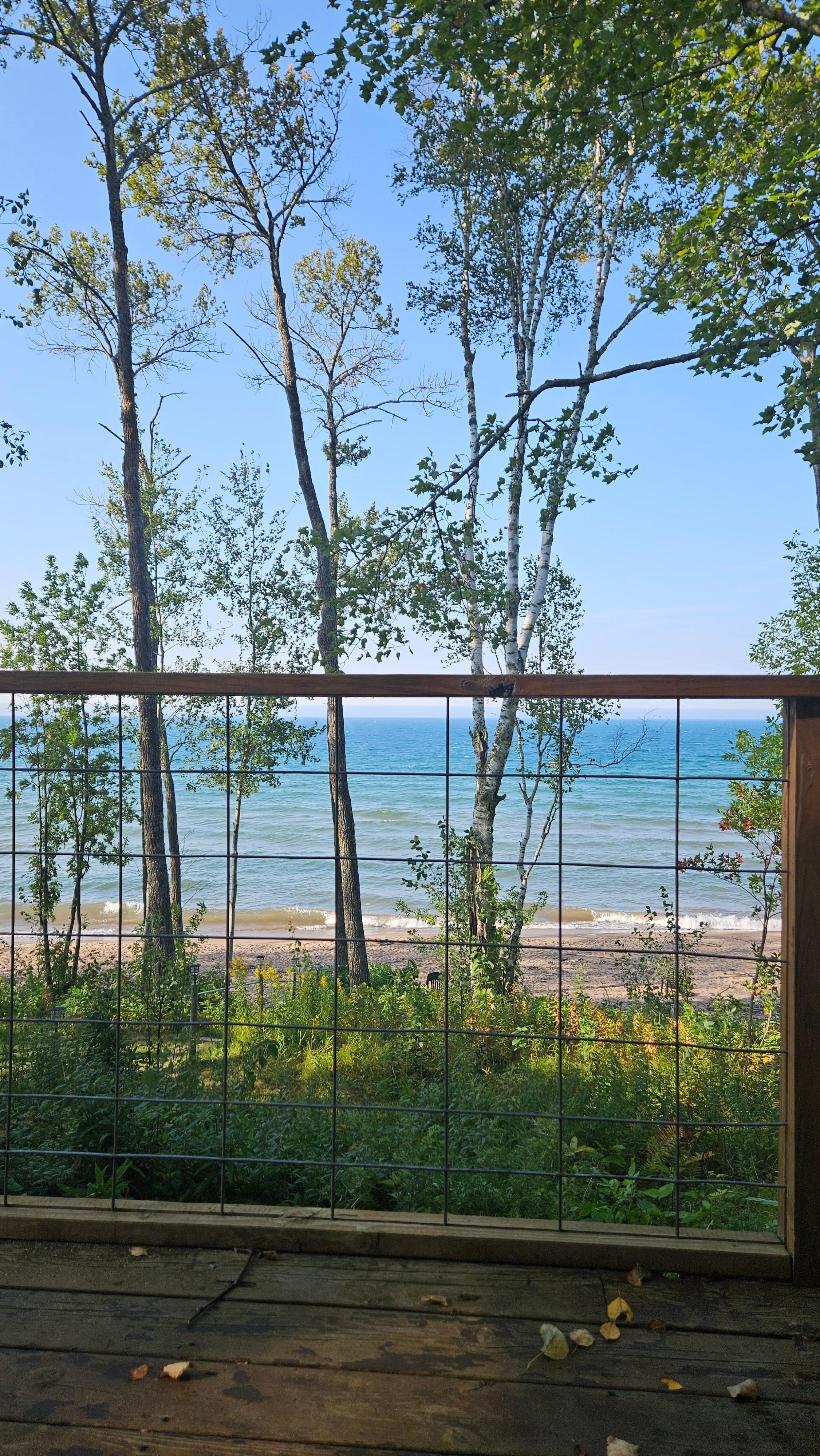 Very relaxing sitting on the deck listening to the waves