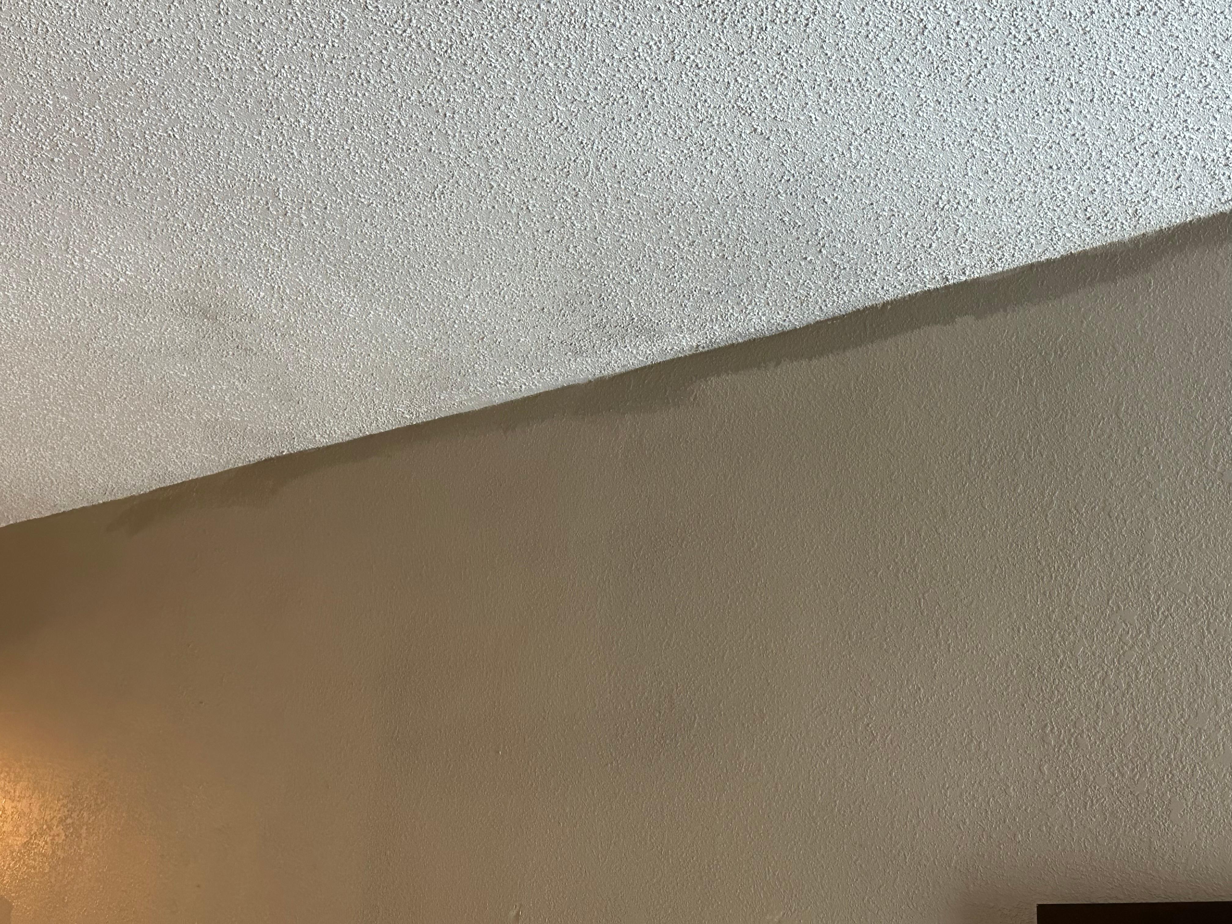 All the way around the room it looked like the walls were wet or had water damage