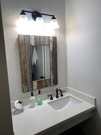 Modern bathroom with gorgeous large shower