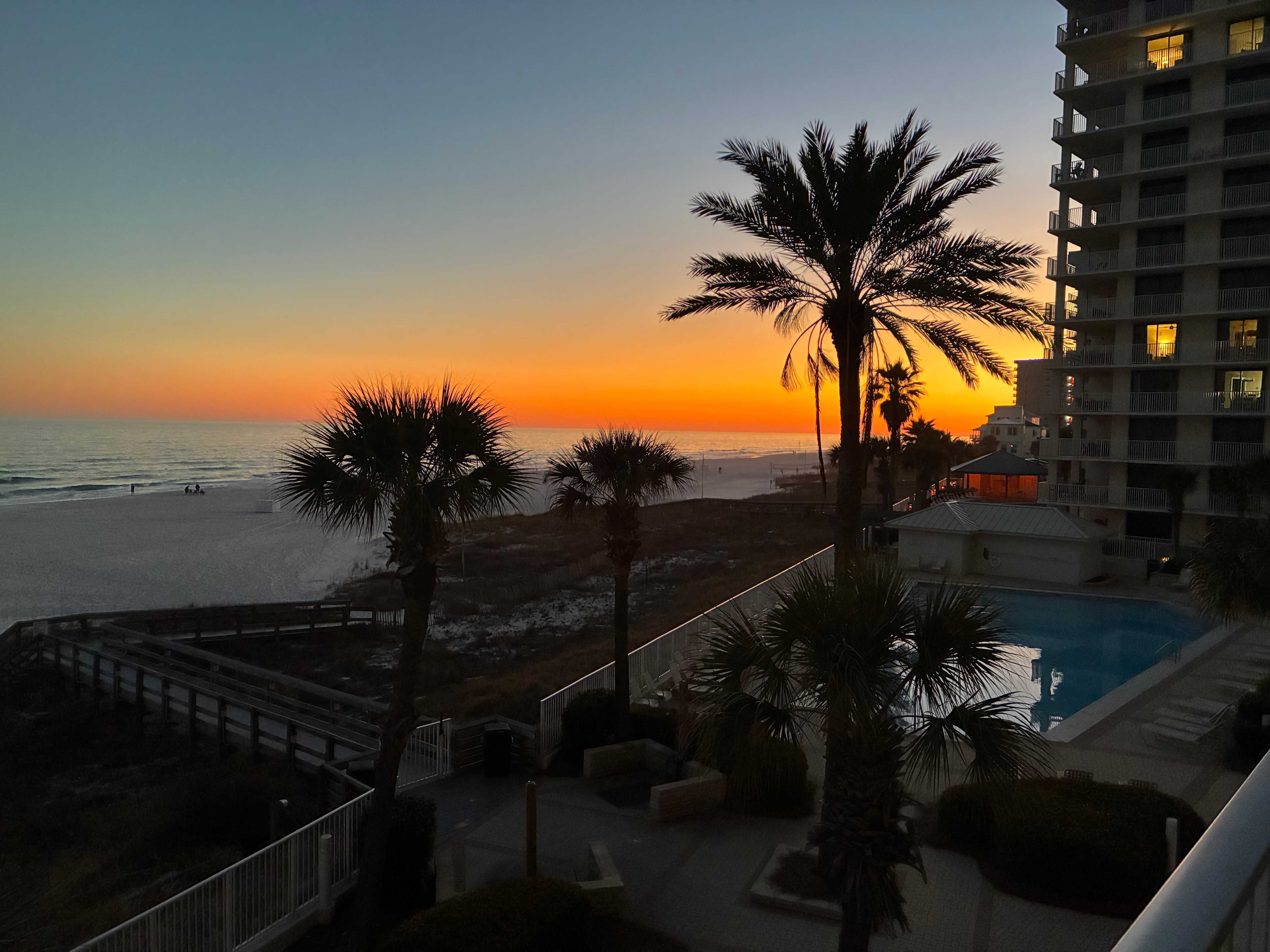 Sunset from the balcony