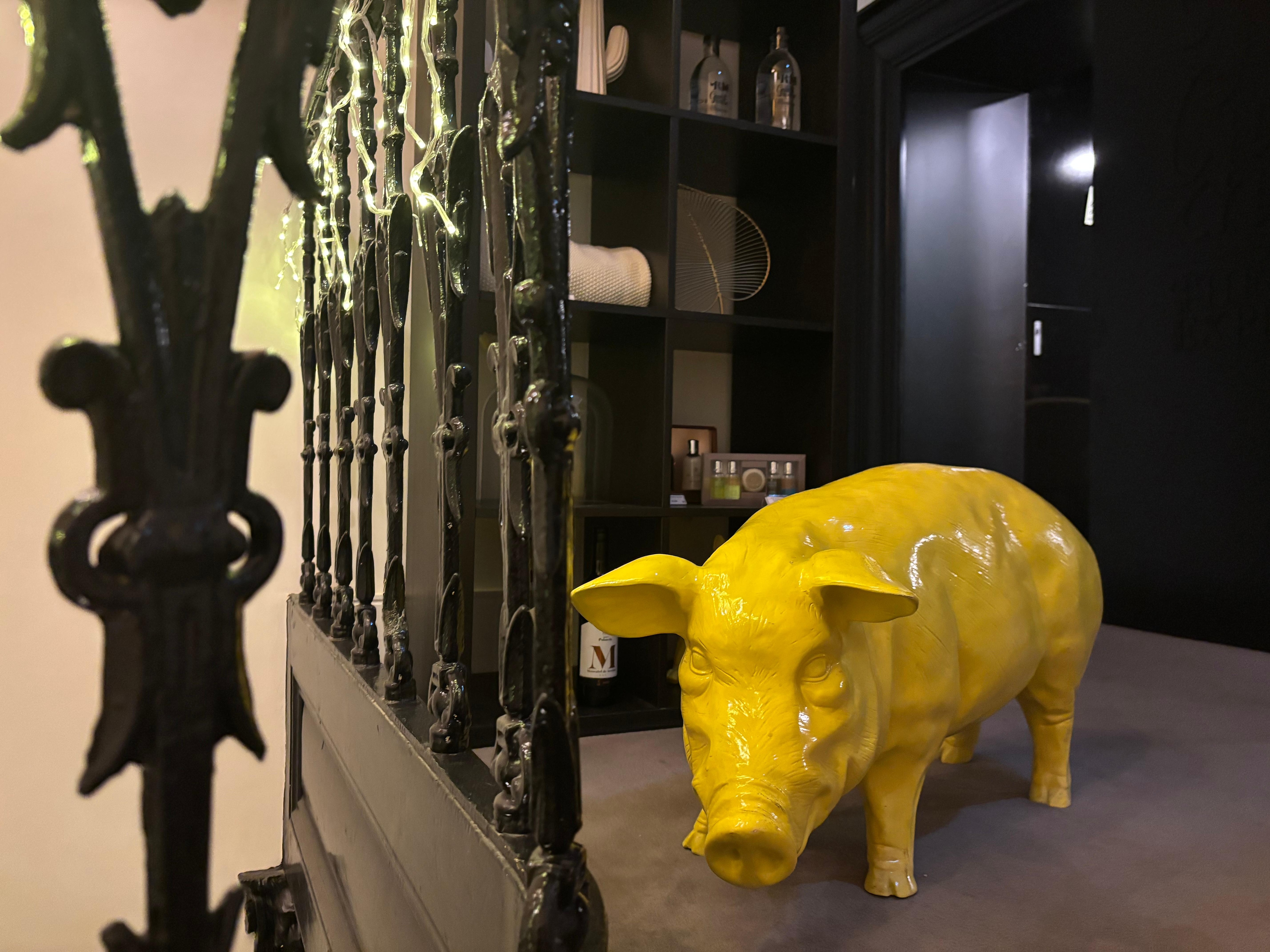 The cute pig on our floor.