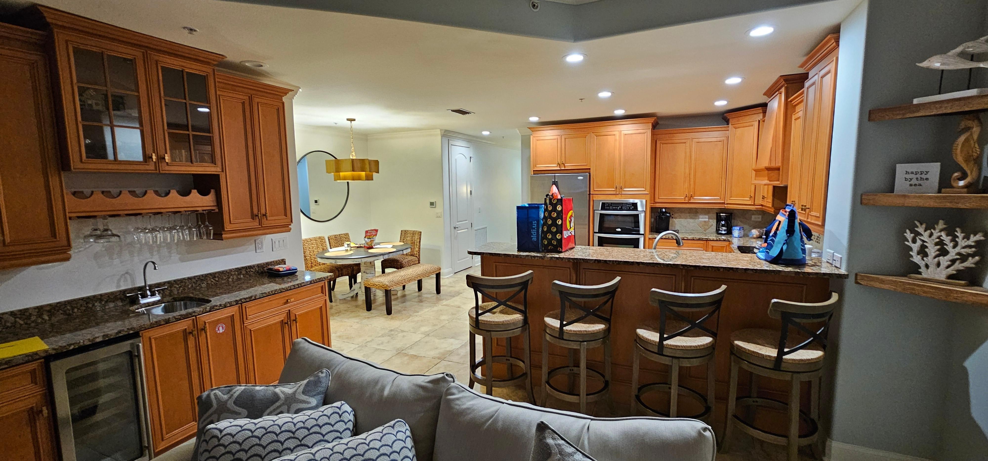 Fully equipped kitchen and large dining room