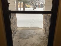 The walkway leading out to the driveway and parking lot. This stayed like this for hours.