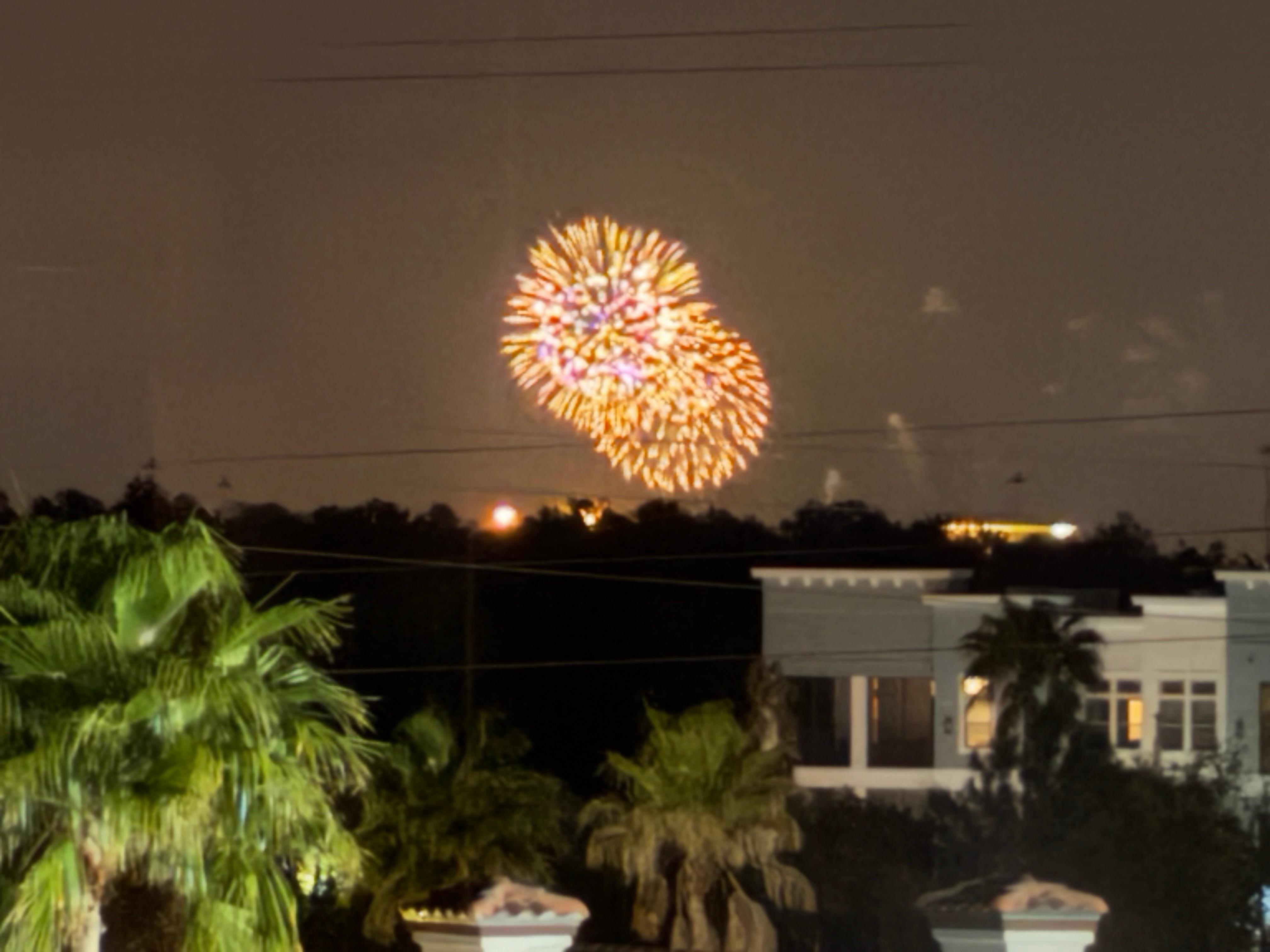 Fireworks at 9 every night at Disney