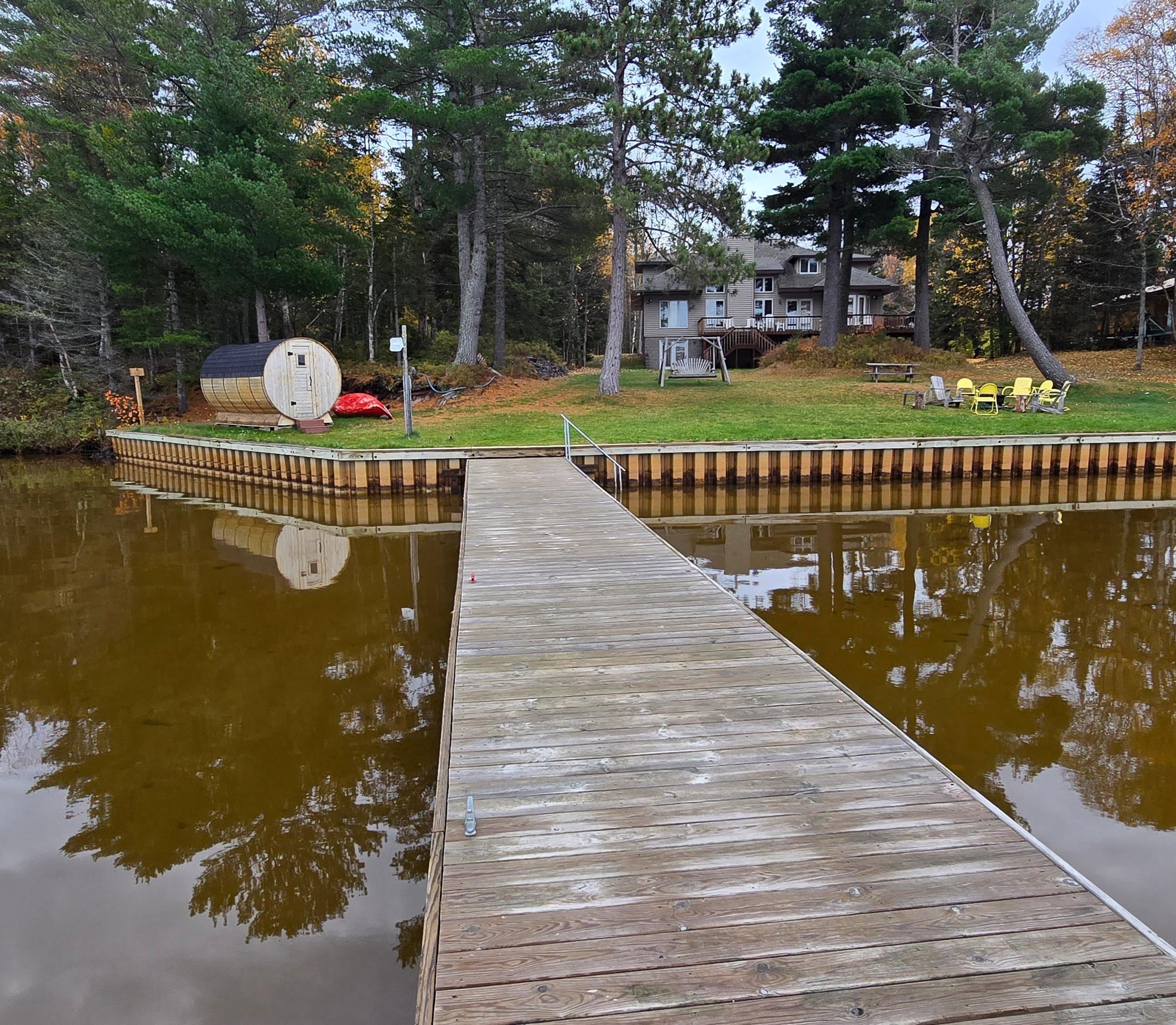 A view of the house from the dock.