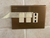 Abgeklebte Elektrik.