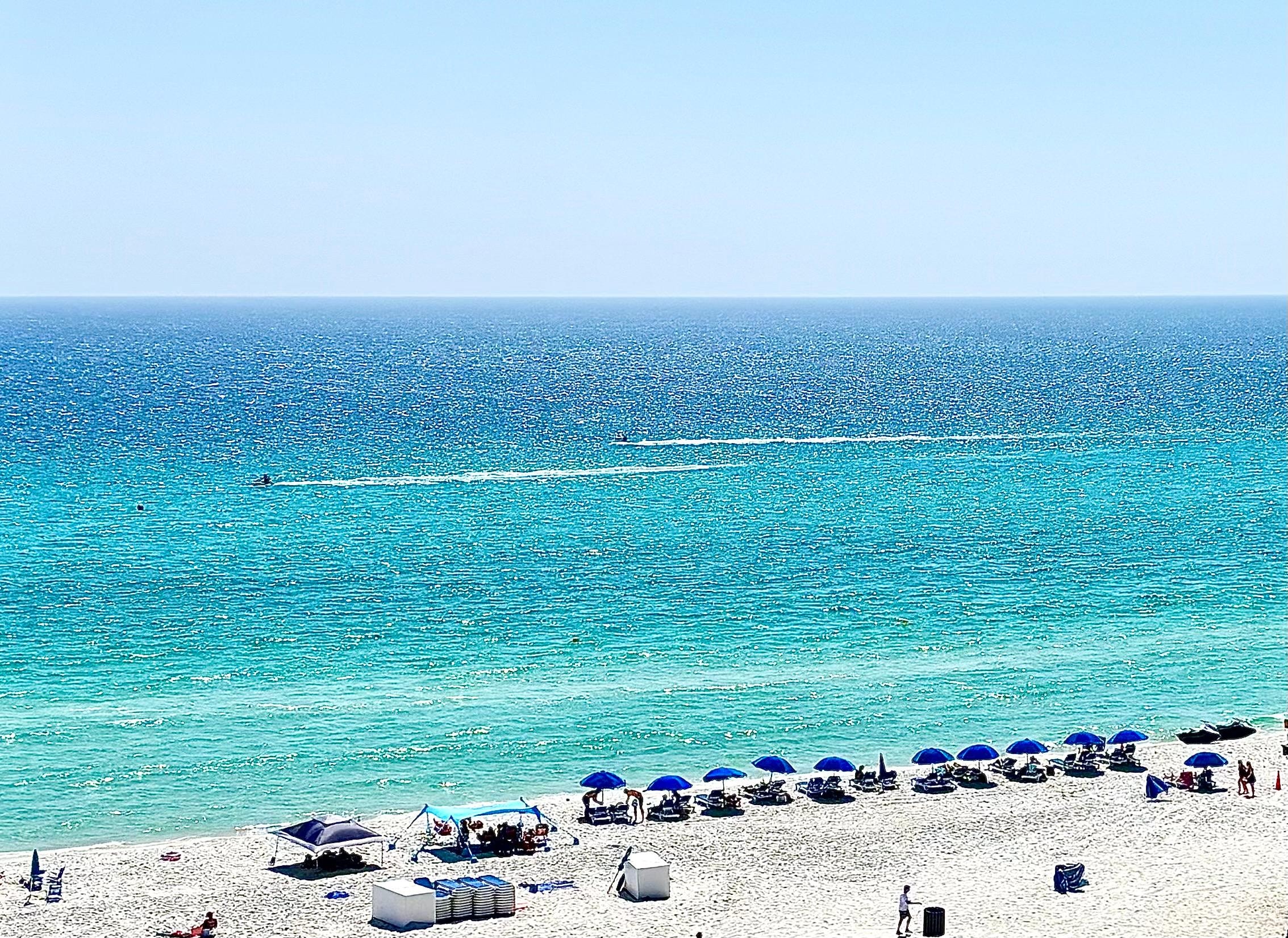 Mid-day beautiful water view from balcony