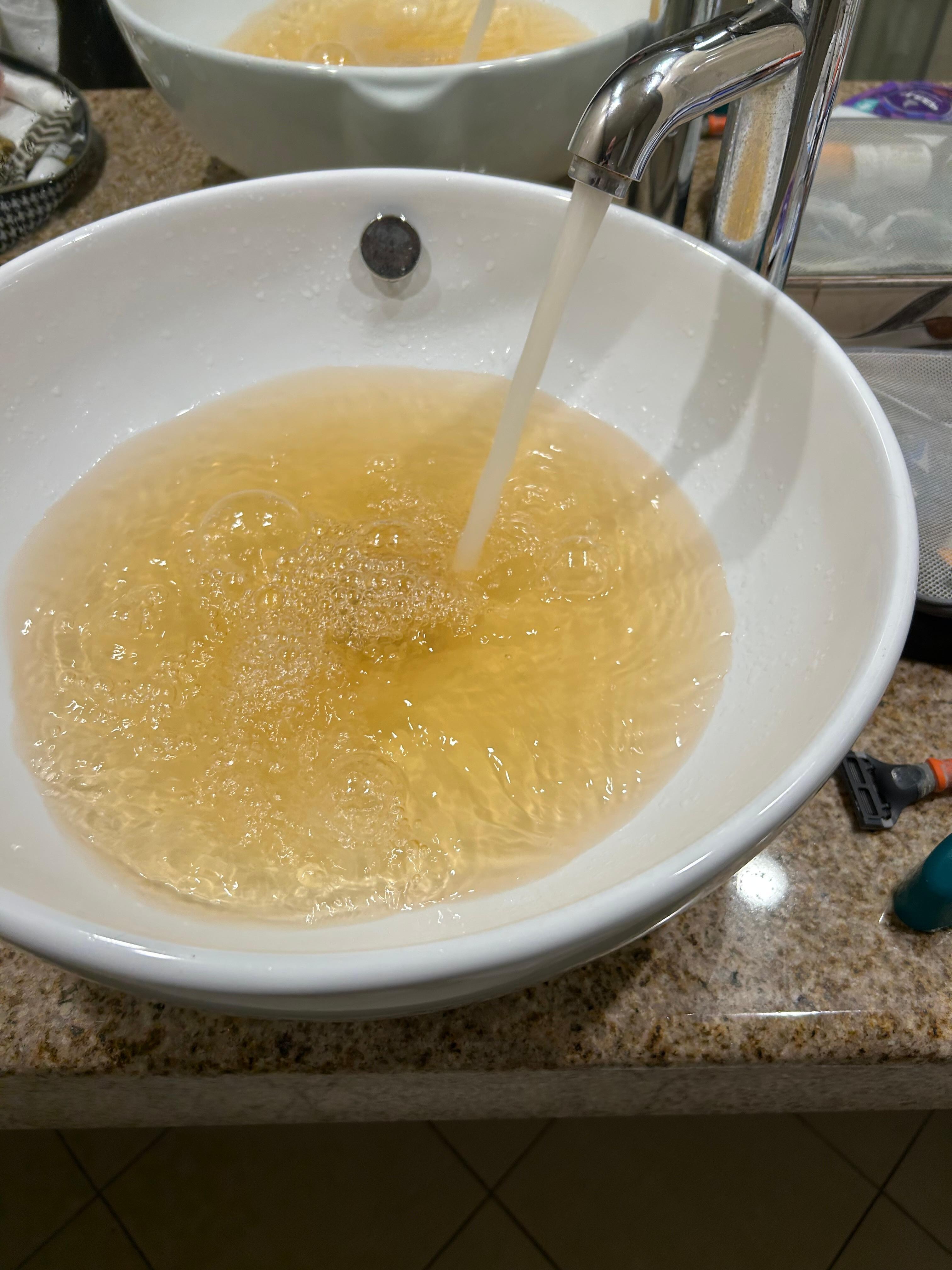 This is after running one cycle of water.  It eventually did get better. 