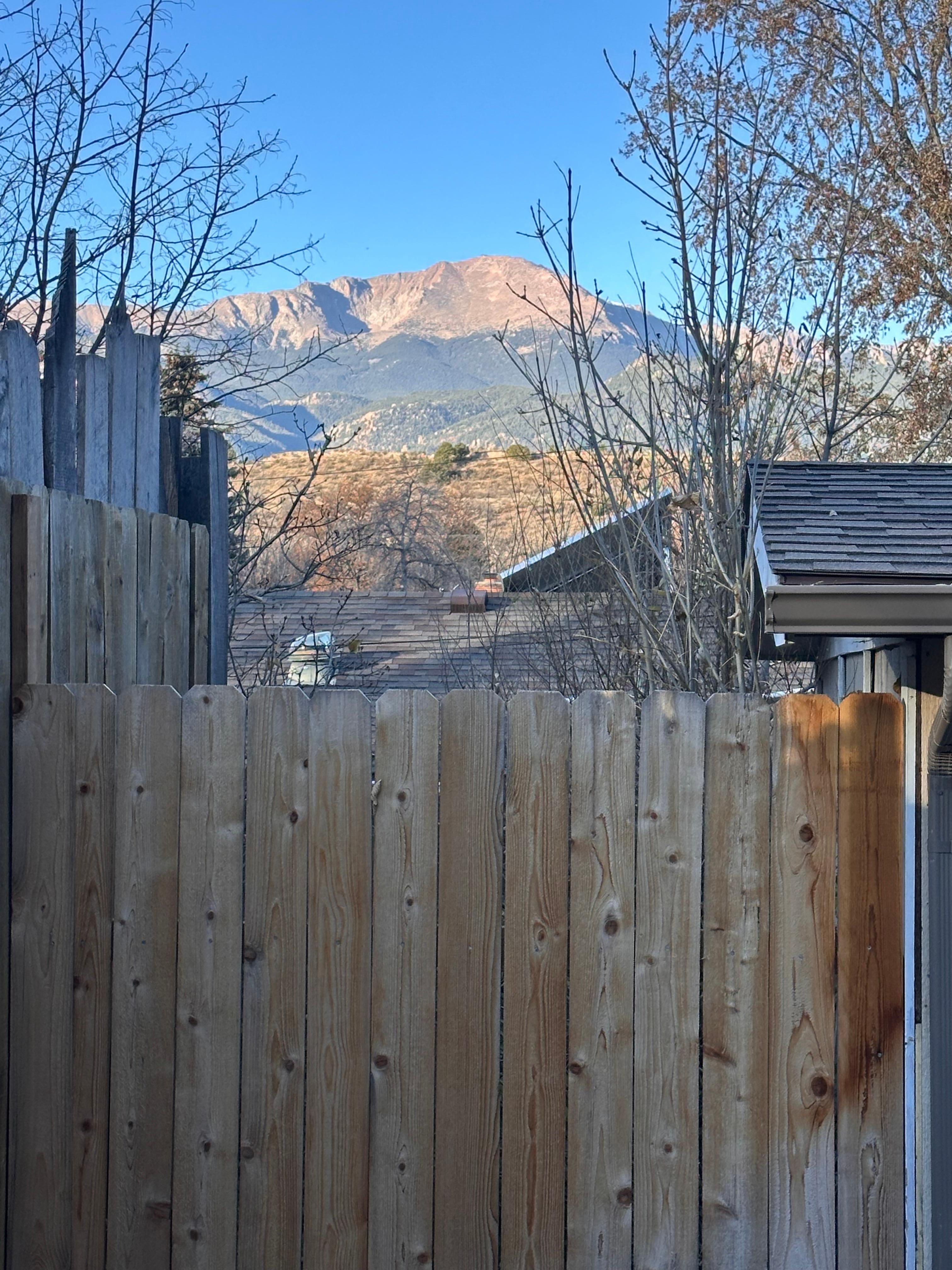 Backyard morning view of Pike’s Peak!