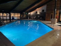 Indoor / outdoor pool and two hot tubs