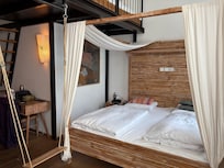 Family room with two beds in the attic