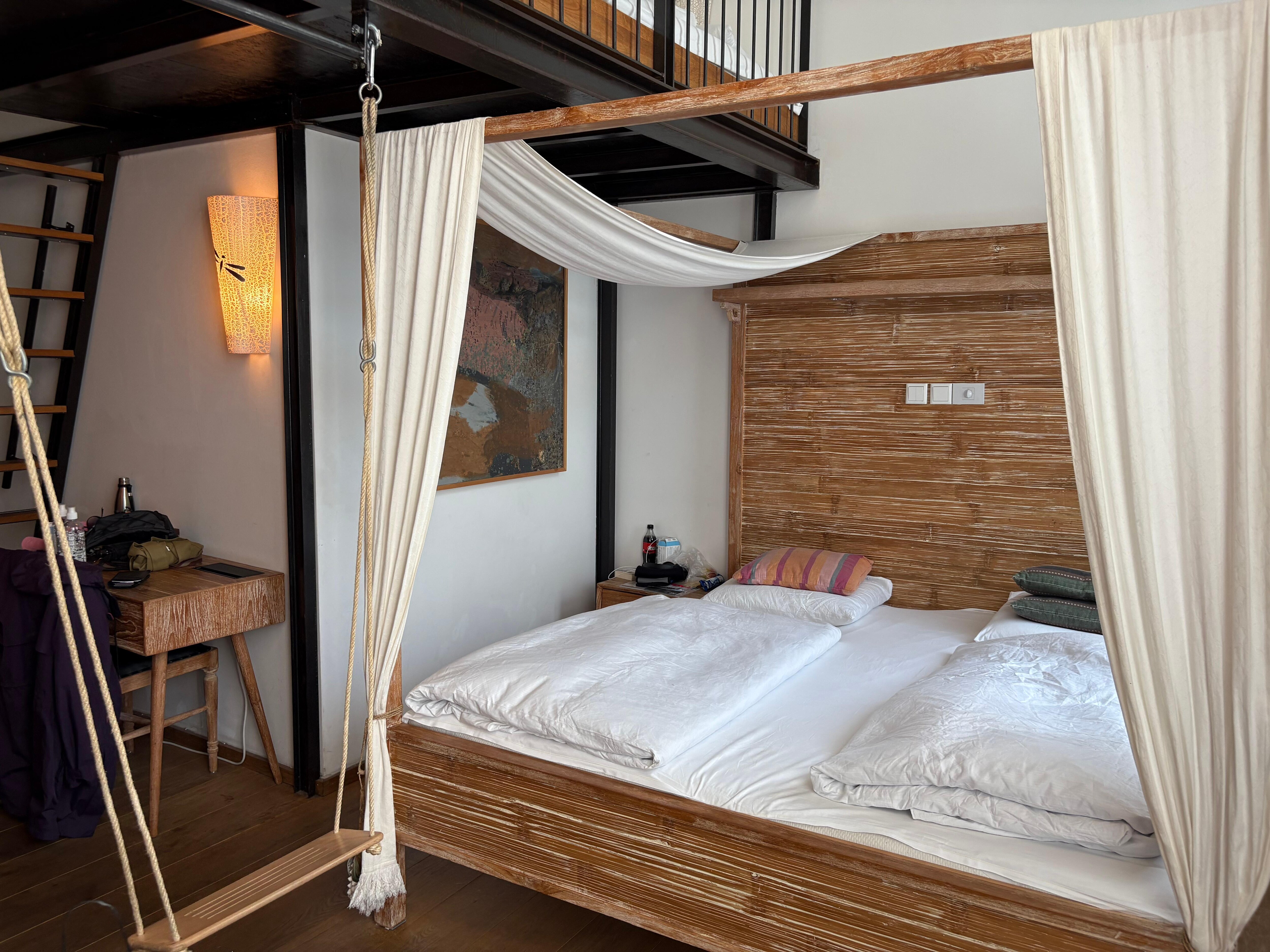 Family room with two beds in the attic