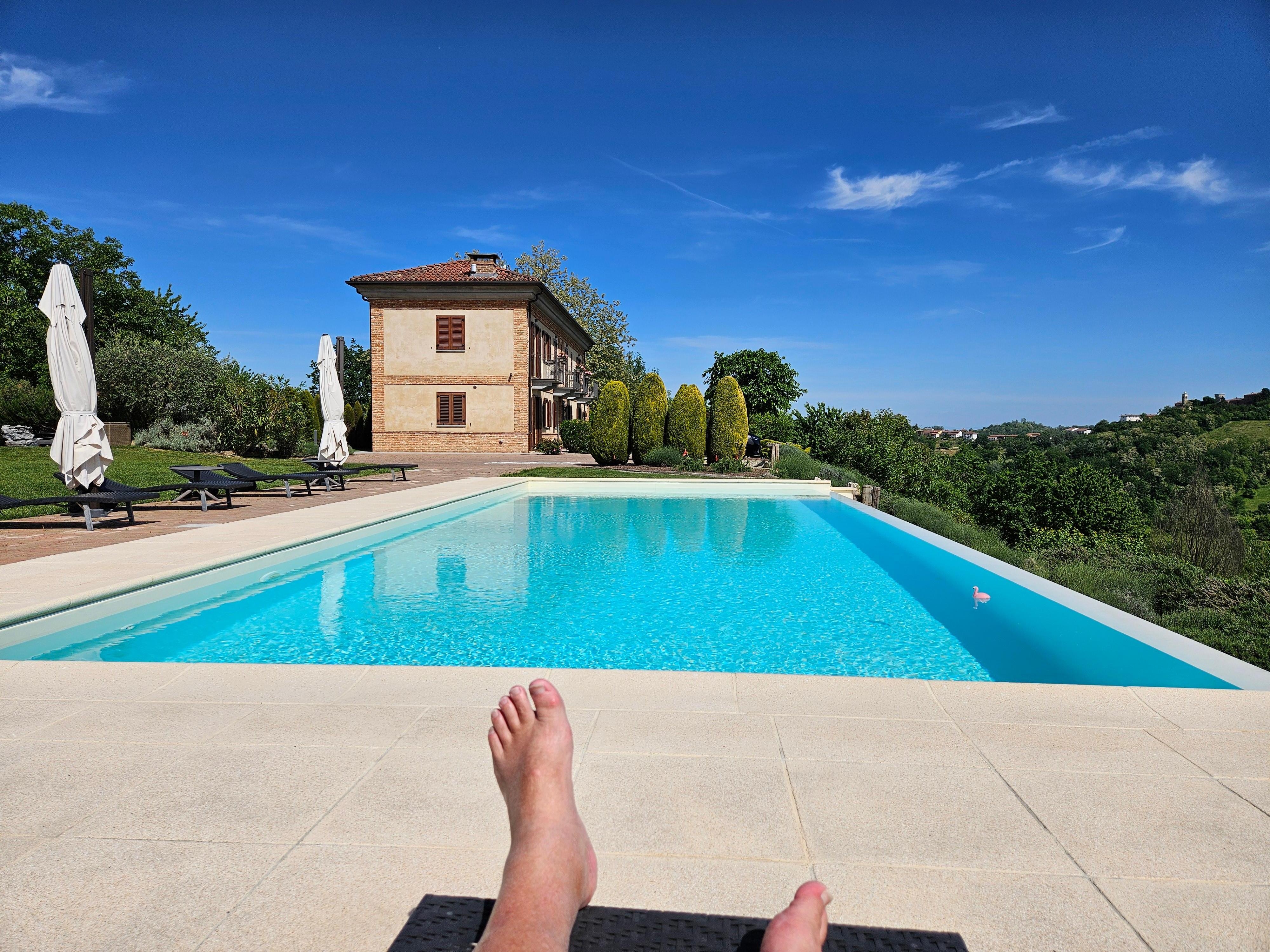 Pool and house view