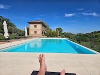 Pool and house view