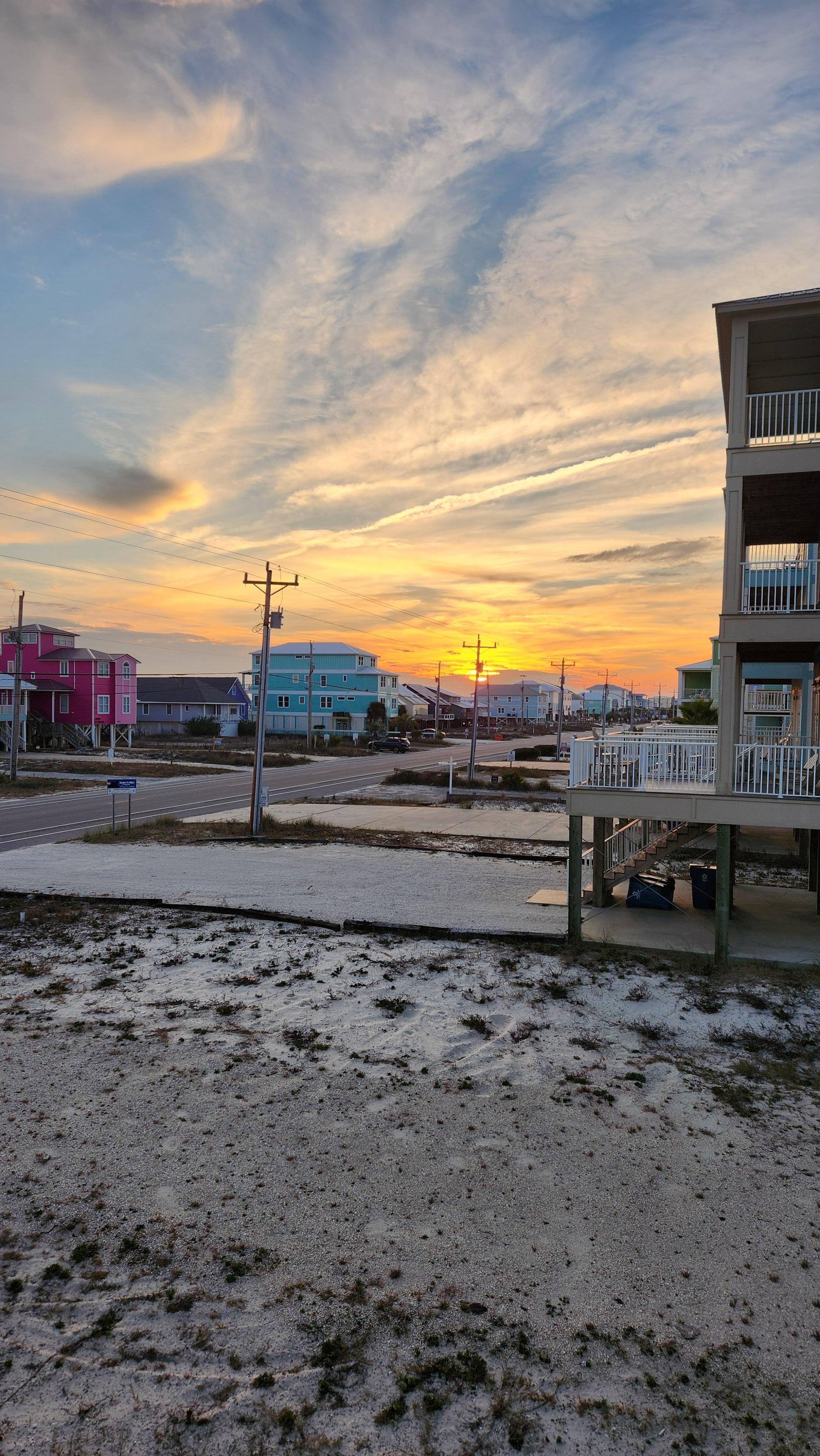 View from front balcony to the West.