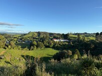 View from Waitomo walkway and the historic hotel next to Waitomo chalets. Beautiful area!